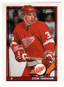 Steve Chiasson - Detroit Red Wings (NHL Hockey Card) 1991-92 O-Pee-Chee # 508 Mint