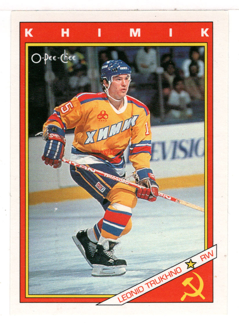 Leonid Trukhno - Khimik Voskresensk - Soviet Teams (NHL Hockey Card) 1991-92 O-Pee-Chee # 61R Mint