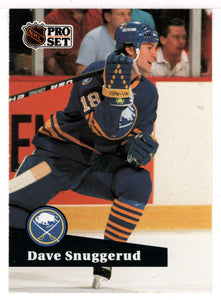 Dave Snuggerud - Buffalo Sabres (NHL Hockey Card) 1991-92 Pro Set # 18 Mint