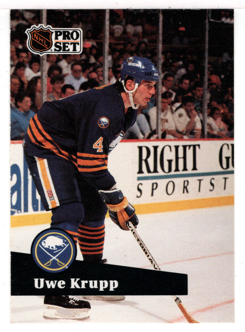 Uwe Krupp - Buffalo Sabres (NHL Hockey Card) 1991-92 Pro Set # 20 Mint