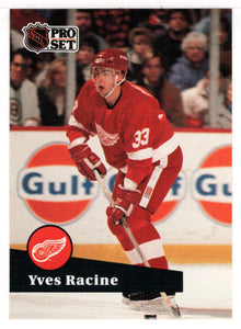 Yves Racine - Detroit Red Wings (NHL Hockey Card) 1991-92 Pro Set # 54 Mint