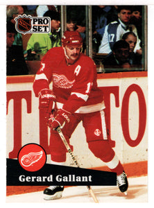 Gerard Gallant - Detroit Red Wings (NHL Hockey Card) 1991-92 Pro Set # 63 Mint