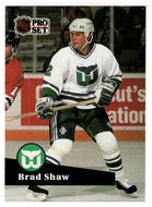 Brad Shaw - Hartford Whalers (NHL Hockey Card) 1991-92 Pro Set # 87 Mint