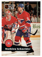 Mathieu Schneider - Montreal Canadiens (NHL Hockey Card) 1991-92 Pro Set # 119 Mint