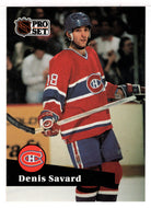 Denis Savard - Montreal Canadiens (NHL Hockey Card) 1991-92 Pro Set French Edition # 128 Mint