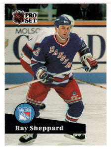 Ray Sheppard - New York Rangers (NHL Hockey Card) 1991-92 Pro Set # 162 Mint