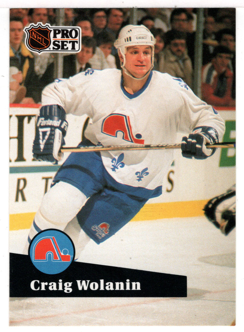 Craig Wolanin - Quebec Nordiques (NHL Hockey Card) 1991-92 Pro Set # 203 Mint