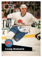 Craig Wolanin - Quebec Nordiques (NHL Hockey Card) 1991-92 Pro Set French Edition # 203 Mint