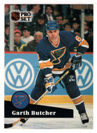 Garth Butcher - St. Louis Blues (NHL Hockey Card) 1991-92 Pro Set # 210 Mint