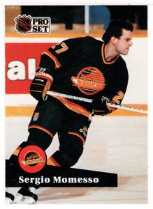 Sergio Momesso - Vancouver Canucks (NHL Hockey Card) 1991-92 Pro Set # 242 Mint