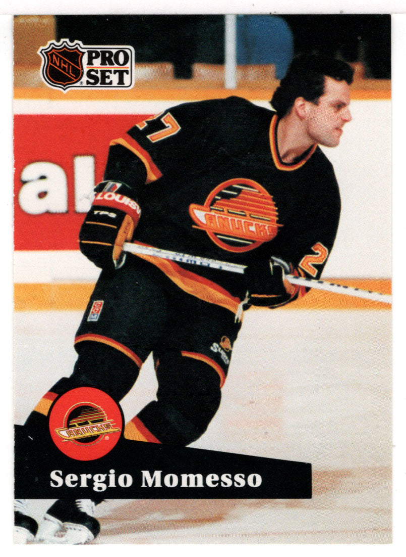 Sergio Momesso - Vancouver Canucks (NHL Hockey Card) 1991-92 Pro Set # 242 Mint