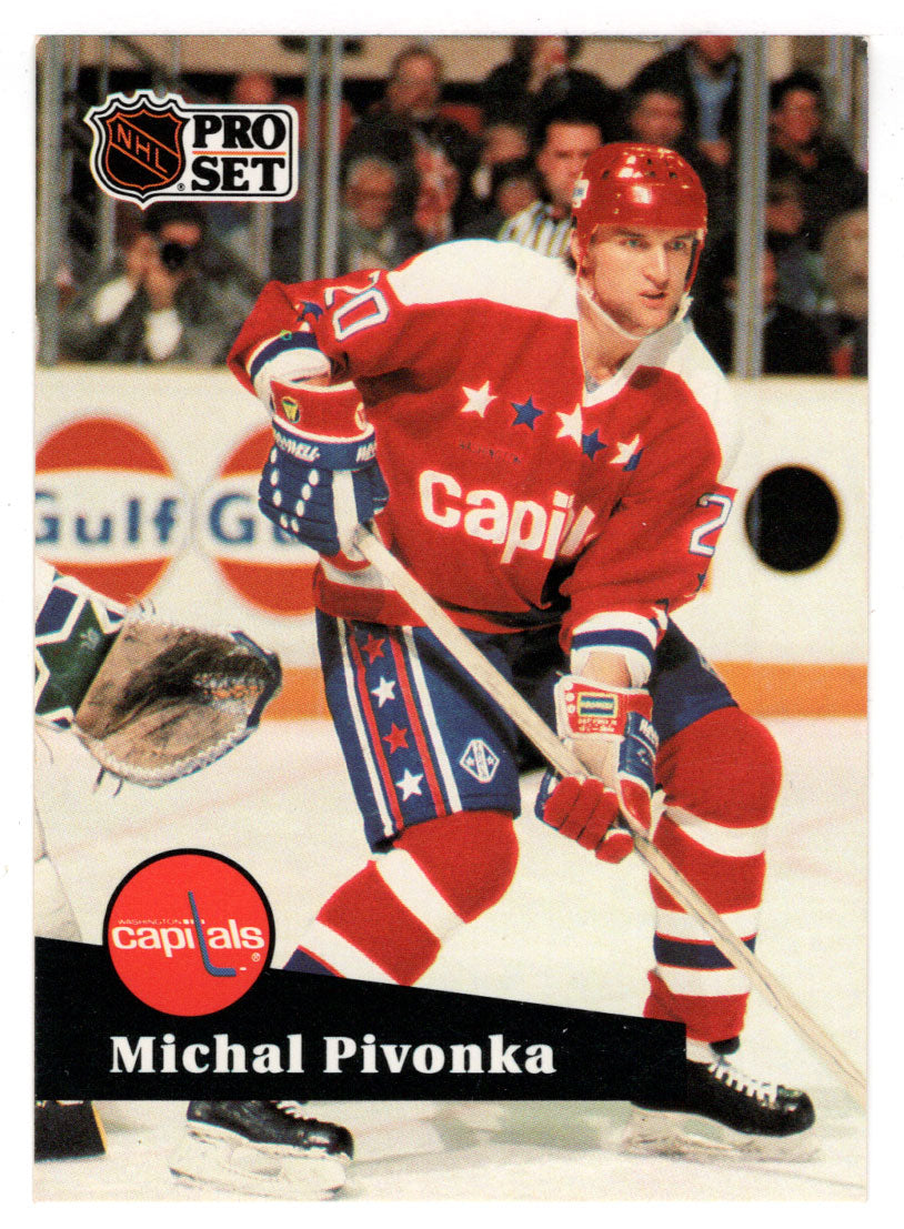 Michal Pivonka - Washington Capitals (NHL Hockey Card) 1991-92 Pro Set French Edition # 252 Mint