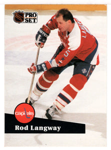 Rod Langway - Washington Capitals (NHL Hockey Card) 1991-92 Pro Set French Edition # 259 Mint