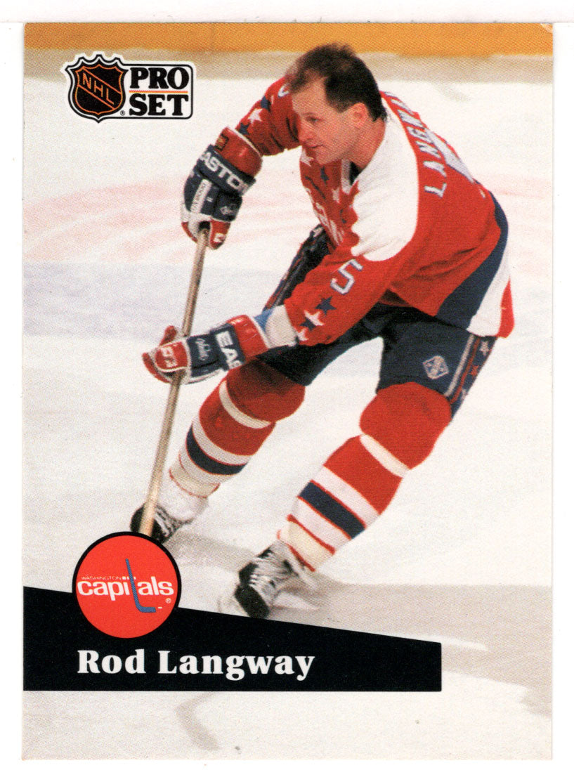 Rod Langway - Washington Capitals (NHL Hockey Card) 1991-92 Pro Set French Edition # 259 Mint