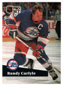 Randy Carlyle - Winnipeg Jets (NHL Hockey Card) 1991-92 Pro Set # 273 Mint