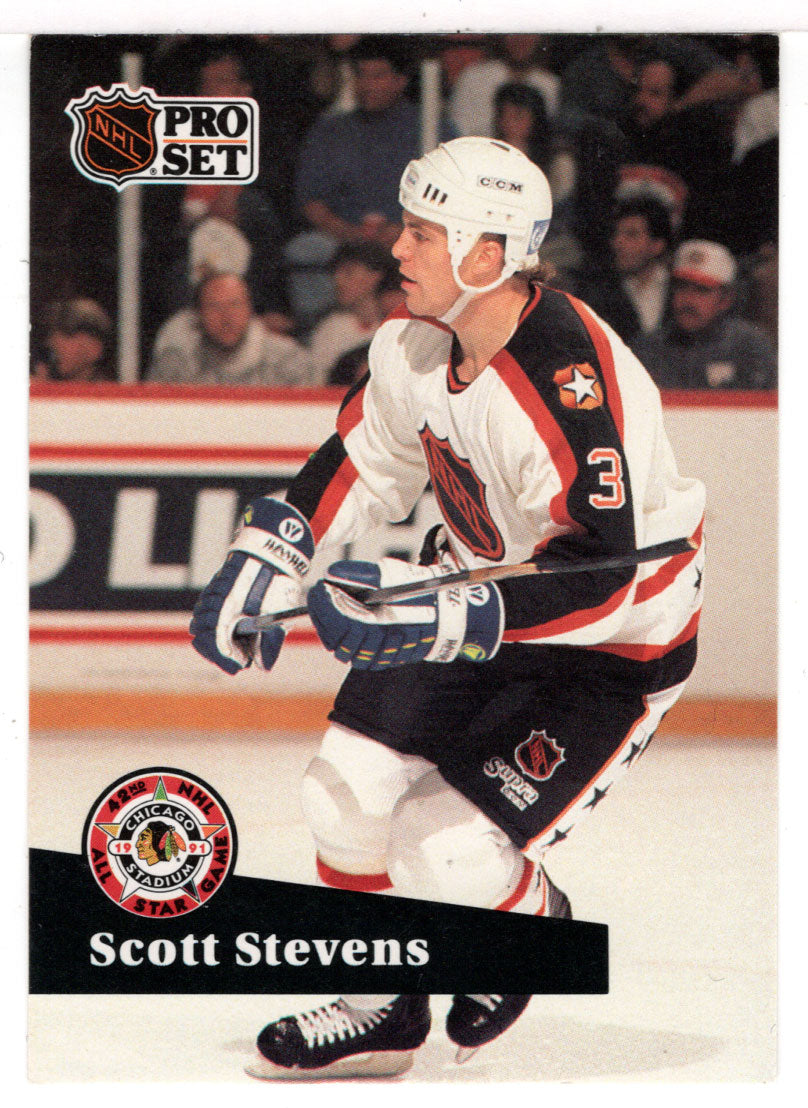 Scott Stevens - St. Louis Blues - All Stars (NHL Hockey Card) 1991-92 Pro Set # 292 Mint