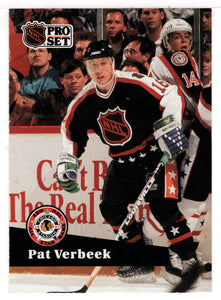 Pat Verbeek - Hartford Whalers - All Stars (NHL Hockey Card) 1991-92 Pro Set # 303 Mint