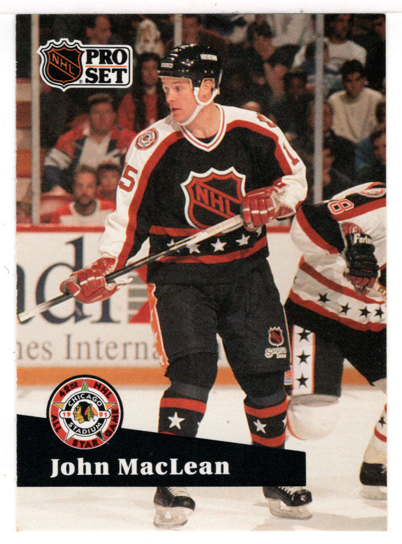 John MacLean - New Jersey Devils - All Stars (NHL Hockey Card) 1991-92 Pro Set # 307 Mint