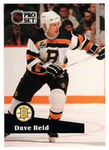 David Reid - Boston Bruins (NHL Hockey Card) 1991-92 Pro Set # 348 Mint