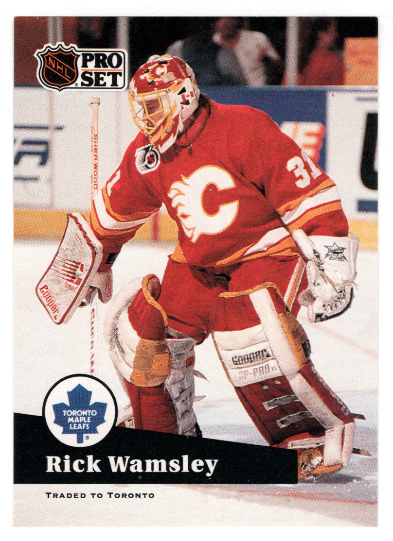 Rick Wamsley - Calgary Flames (NHL Hockey Card) 1991-92 Pro Set # 367 Mint