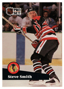 Steve Smith - Chicago Blackhawks (NHL Hockey Card) 1991-92 Pro Set # 370 Mint