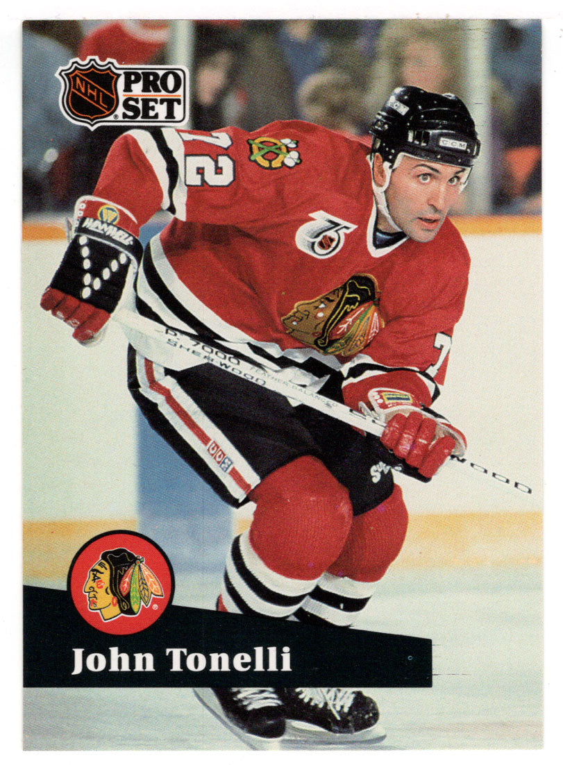 John Tonelli - Chicago Blackhawks (NHL Hockey Card) 1991-92 Pro Set # 373 Mint