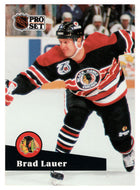 Brad Lauer - Chicago Blackhawks (NHL Hockey Card) 1991-92 Pro Set # 375 Mint