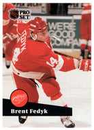 Brent Fedyk - Detroit Red Wings (NHL Hockey Card) 1991-92 Pro Set # 379 Mint