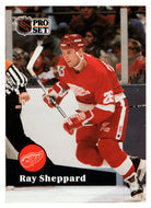 Ray Sheppard - Detroit Red Wings (NHL Hockey Card) 1991-92 Pro Set # 380 Mint