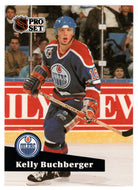 Kelly Buchberger - Edmonton Oilers (NHL Hockey Card) 1991-92 Pro Set # 385 Mint