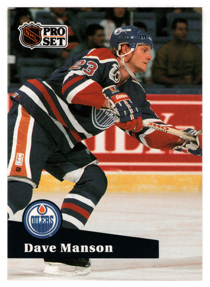 Dave Manson - Edmonton Oilers (NHL Hockey Card) 1991-92 Pro Set # 389 Mint