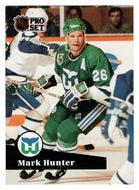 Mark Hunter - Hartford Whalers (NHL Hockey Card) 1991-92 Pro Set # 390 Mint