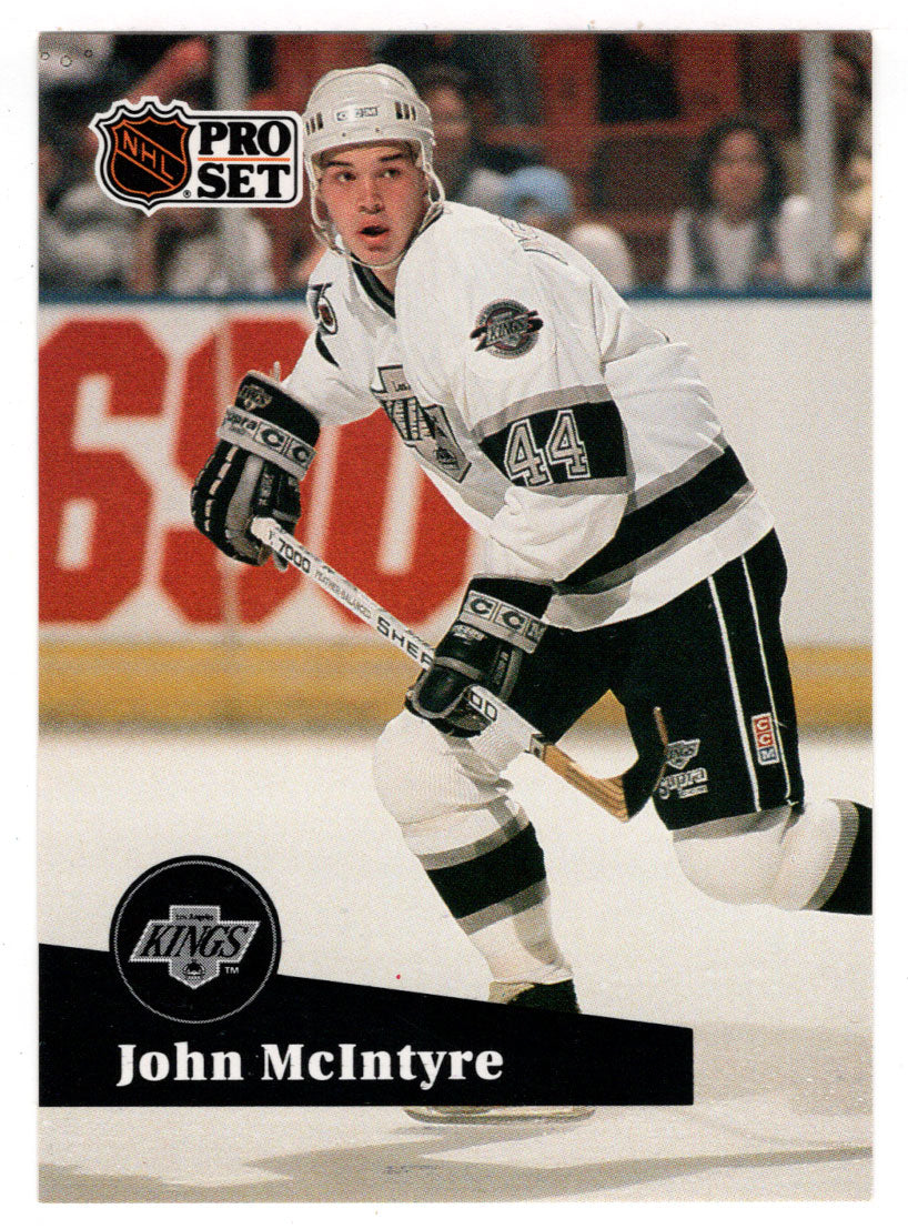 John McIntyre - Los Angeles Kings (NHL Hockey Card) 1991-92 Pro Set # 401 Mint