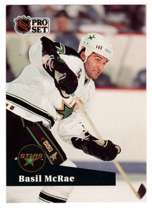 Basil McRae - Minnesota North Stars (NHL Hockey Card) 1991-92 Pro Set # 409 Mint