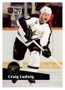 Craig Ludwig - Minnesota North Stars (NHL Hockey Card) 1991-92 Pro Set # 411 Mint