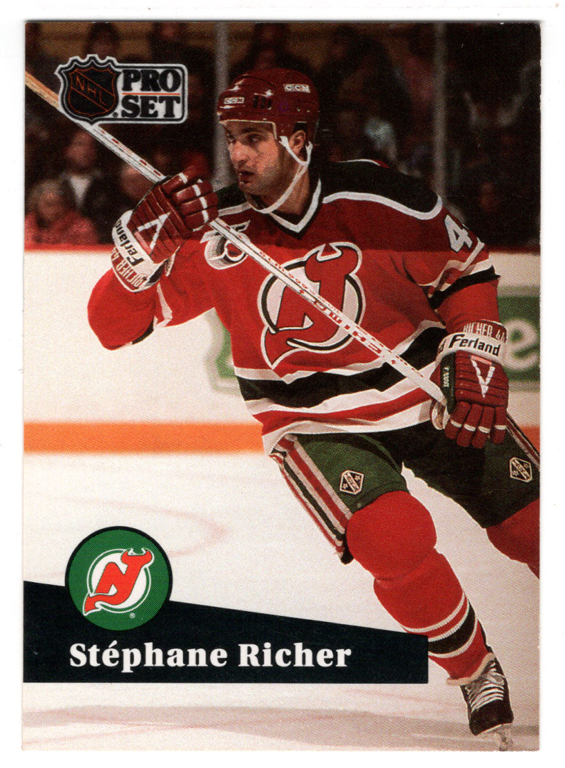 Stephane Richer - New Jersey Devils (NHL Hockey Card) 1991-92 Pro Set # 420 Mint