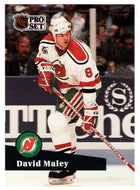 David Maley - New Jersey Devils (NHL Hockey Card) 1991-92 Pro Set # 421 Mint