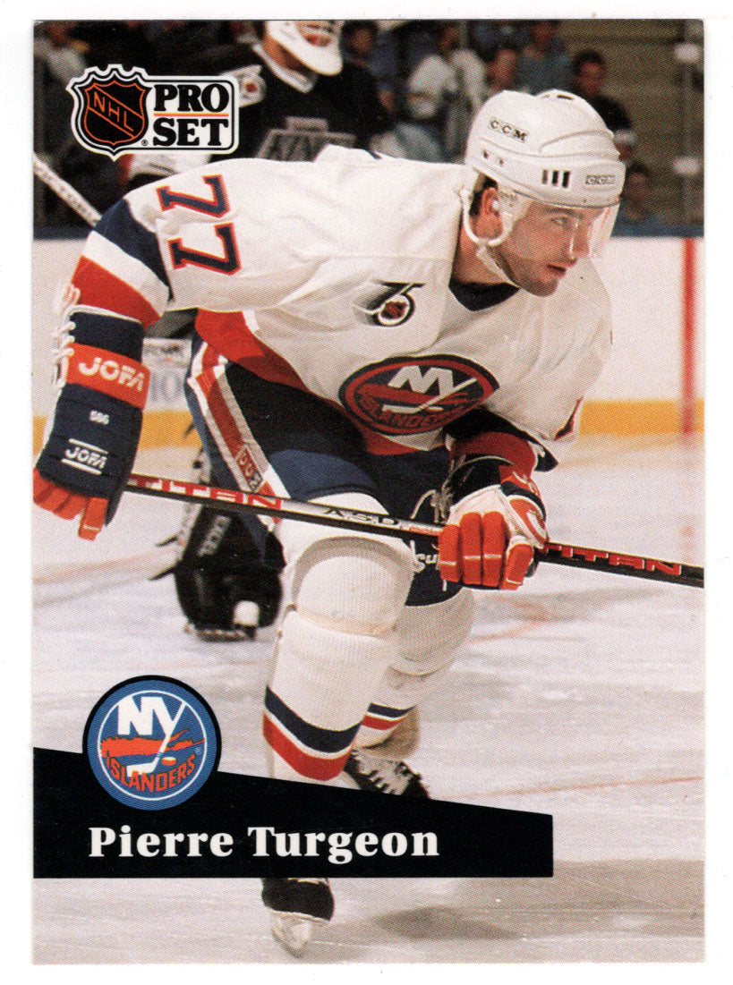 Pierre Turgeon - New York Islanders (NHL Hockey Card) 1991-92 Pro Set # 433 Mint