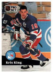 Kris King - New York Rangers (NHL Hockey Card) 1991-92 Pro Set # 445 Mint