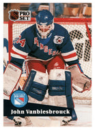 John Vanbiesbrouck - New York Rangers (NHL Hockey Card) 1991-92 Pro Set # 447 Mint