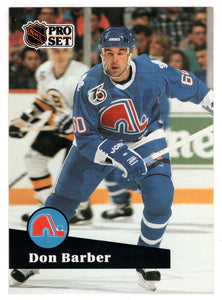 Don Barber - Quebec Nordiques (NHL Hockey Card) 1991-92 Pro Set # 464 Mint