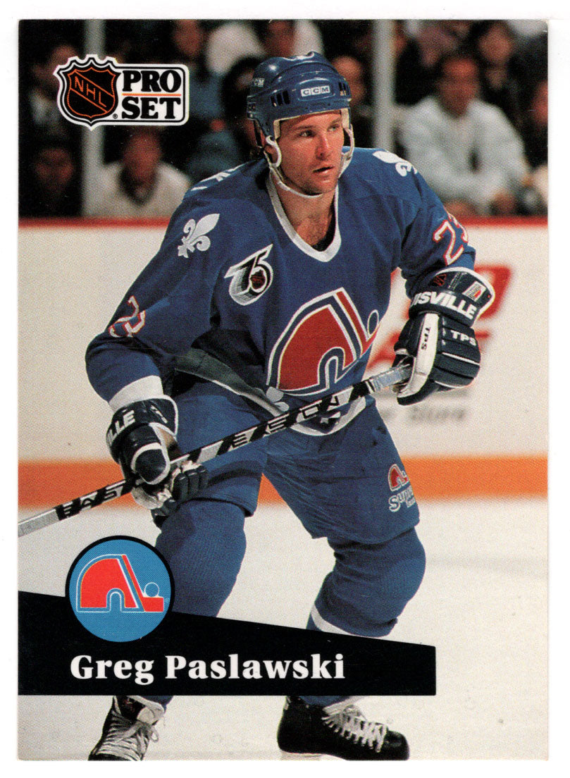 Greg Paslawski - Quebec Nordiques (NHL Hockey Card) 1991-92 Pro Set # 469 Mint