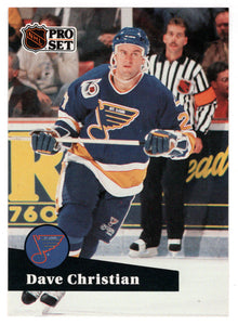 Dave Christian - St. Louis Blues (NHL Hockey Card) 1991-92 Pro Set # 471 Mint