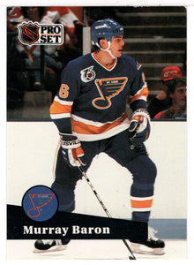 Murray Baron - St. Louis Blues (NHL Hockey Card) 1991-92 Pro Set # 472 Mint