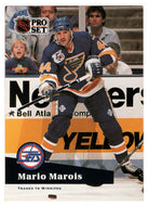 Mario Marois - Winnipeg Jets - St. Louis Blues (NHL Hockey Card) 1991-92 Pro Set # 477 Mint