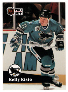 Kelly Kisio - San Jose Sharks (NHL Hockey Card) 1991-92 Pro Set # 479 Mint
