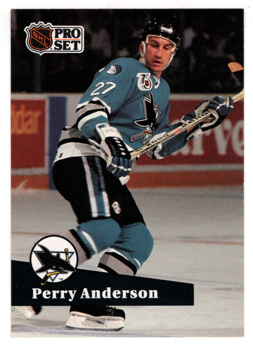 Perry Anderson - San Jose Sharks (NHL Hockey Card) 1991-92 Pro Set # 481 Mint