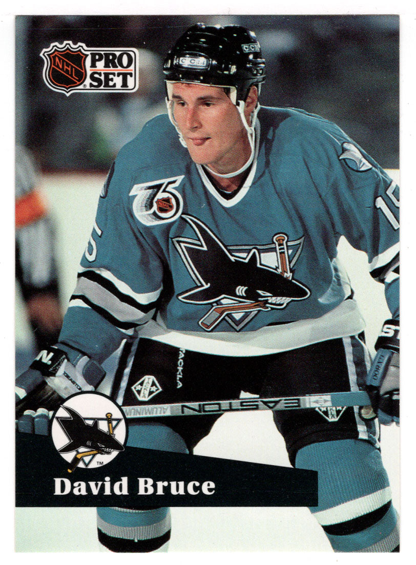 David Bruce RC - San Jose Sharks (NHL Hockey Card) 1991-92 Pro Set # 485 Mint