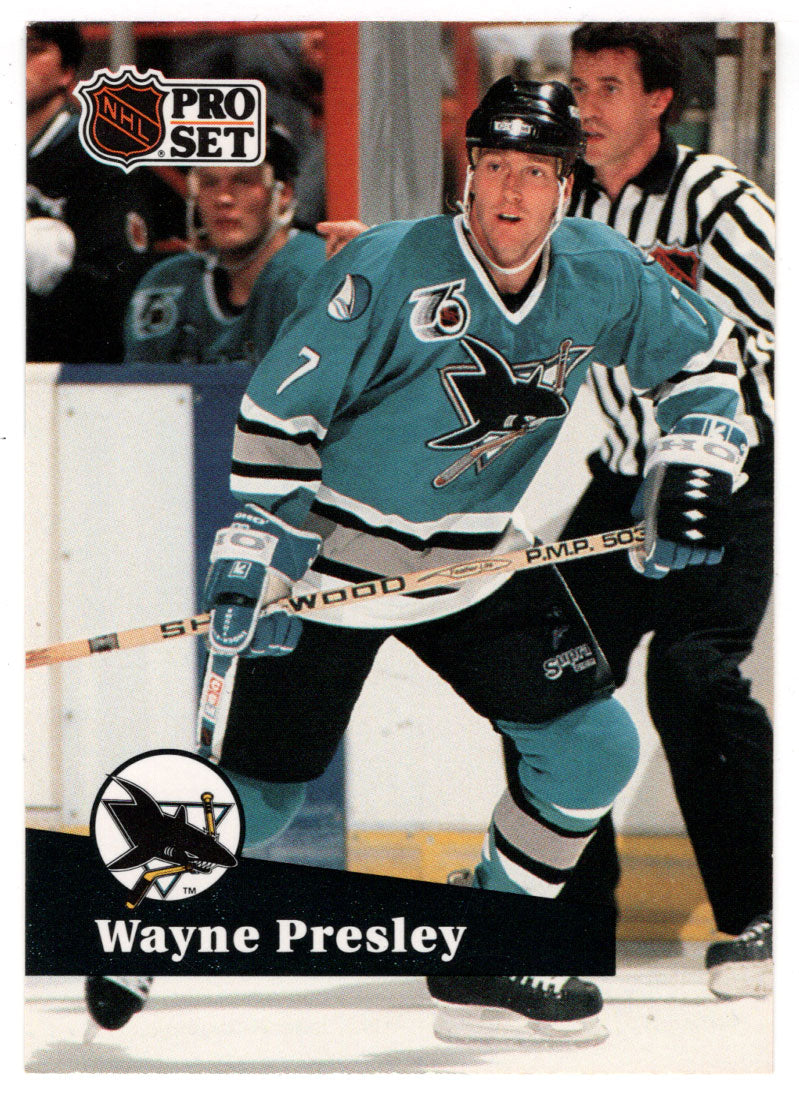 Wayne Presley - San Jose Sharks (NHL Hockey Card) 1991-92 Pro Set # 488 Mint