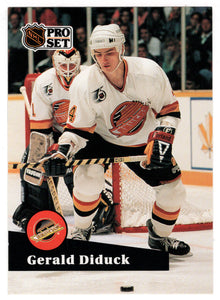 Gerald Diduck - Vancouver Canucks (NHL Hockey Card) 1991-92 Pro Set # 502 Mint